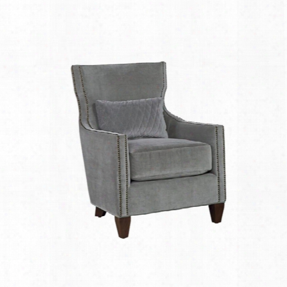 Universal Furniture Curated Barrister Velvet Arm Chair In Gray