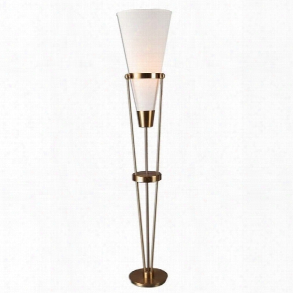 Uttermost Bergolo Brushed Brass Floor Lamp