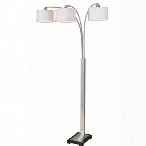 Uttermost Bradenton Nickel 3 Light Floor Lamp