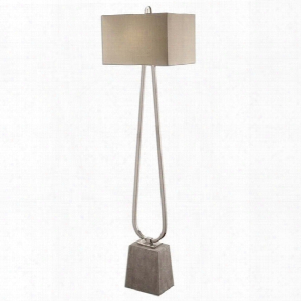 Uttermost Carugo Polished Nickel Floor Lamp