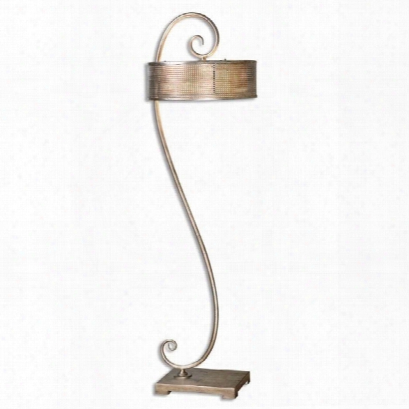 Uttermost Dalou Scroll Silver Floor Lamp