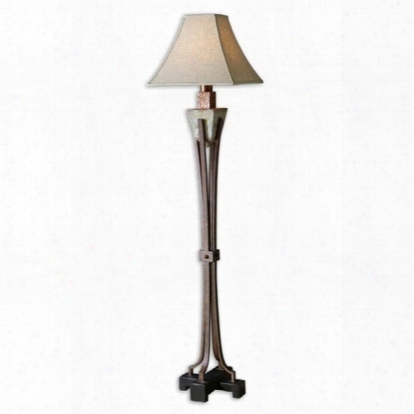 Uttermost Slate Tuscan Crackled Metal Floor Lamp