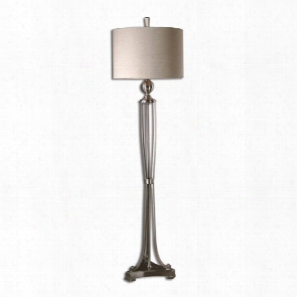 Uttermost Tristana Brushed Nickel Metal Floor Lamp