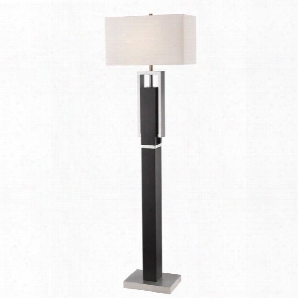 Z-lite Serenity Floor Lamp In White And Black