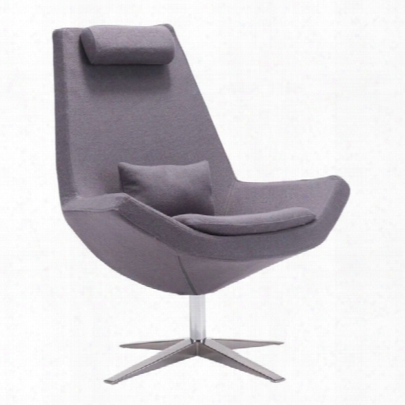 Zuo Bruges Chair In Charcoal Gray