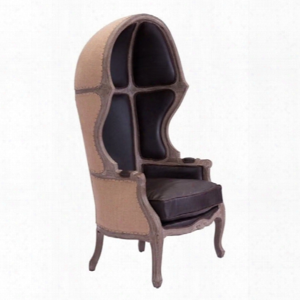 Zuo Ellis Faux Leather Chair In Brown