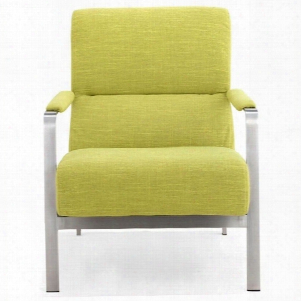 Zuo Jonkoping Fabric Arm Chair In Green