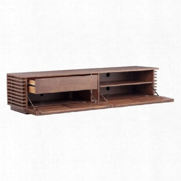 Zuo Linea Long Console In Walnut