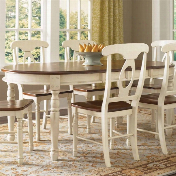 A-americab Ritish Isles Oval Extendable Dining Table In Buttermilk