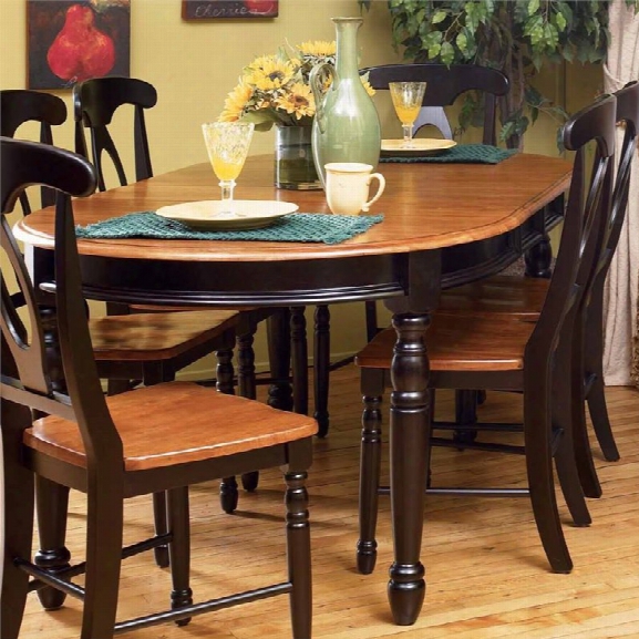 A-america British Isles Oval Extendable Dining Table In Espresso