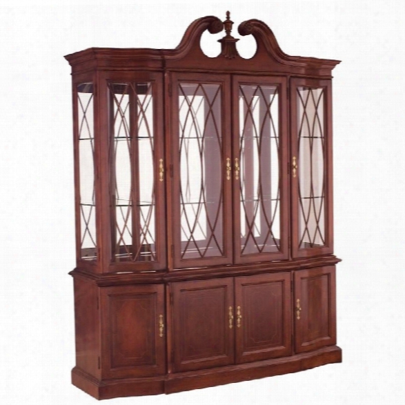 American Drew Cherry Grove China Cabinet In Antique Cherry
