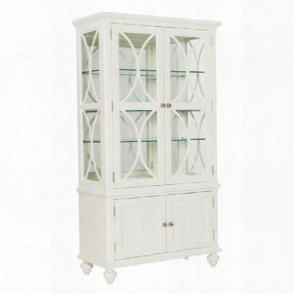 American Drew Lynn Haven Curio China Cabinet In White