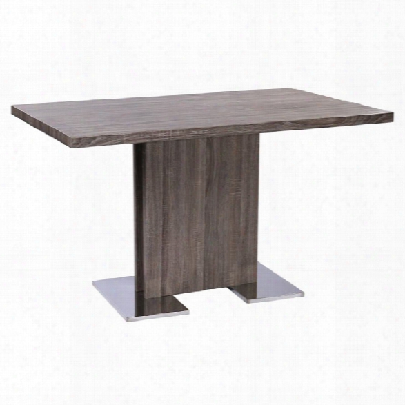 Armen Living Zenith Dining Table In Gray Walnut