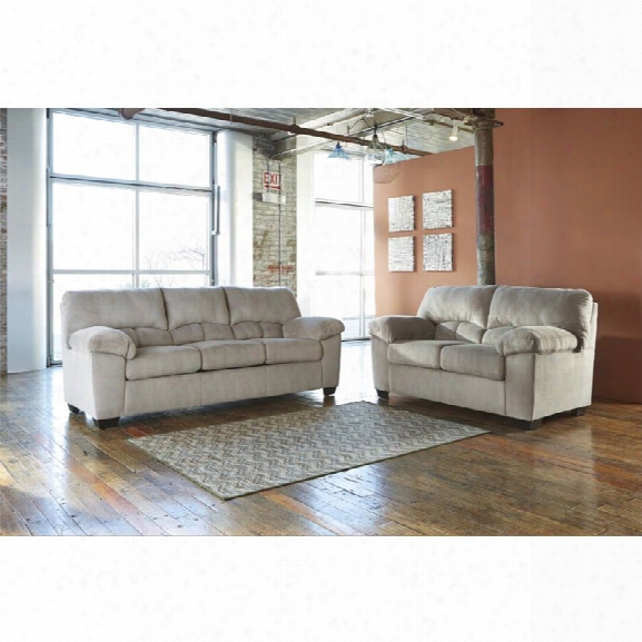 Ashley Dailey 2 Piece Sofa Set In Alloy