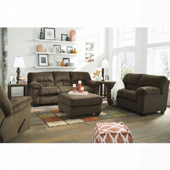 Ashley Dailey 4 Piece Sofa Set In Chocolate