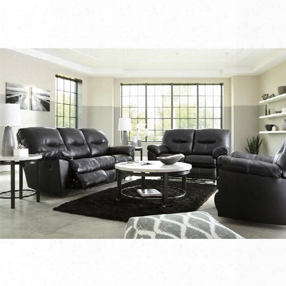 Ashley Kilzer Durablend 3 Piece Sofa Set In Black