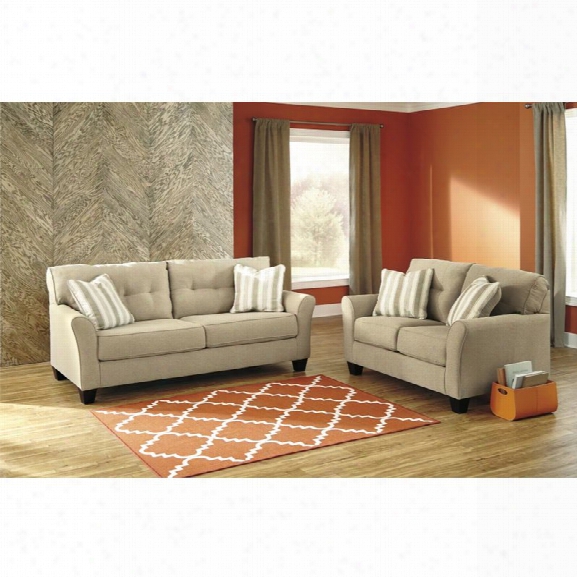 Ashley Laryn 2 Piece Sofa Set In Khaki