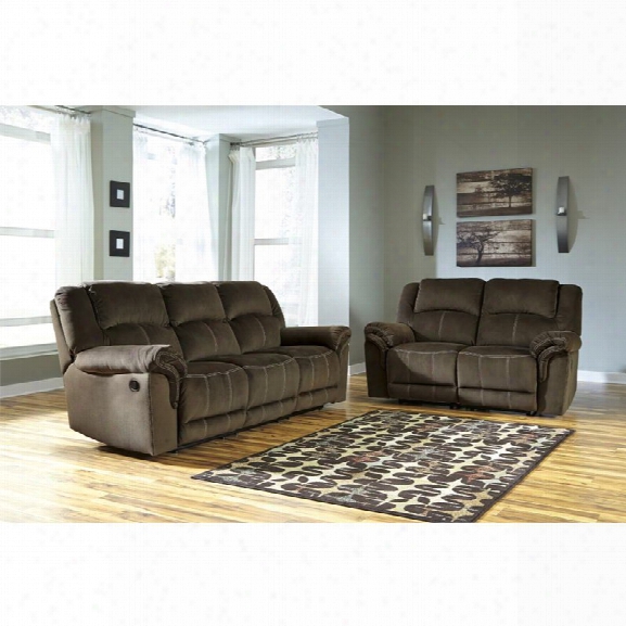 Ashley Quinnlyn 2 Piece Sofa Set In Coffee