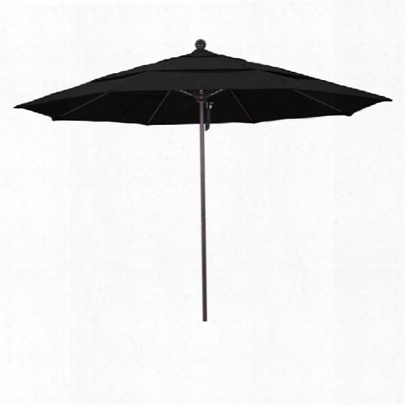 California Umbrella Venture 11' Bronze Market Umbrella In Black