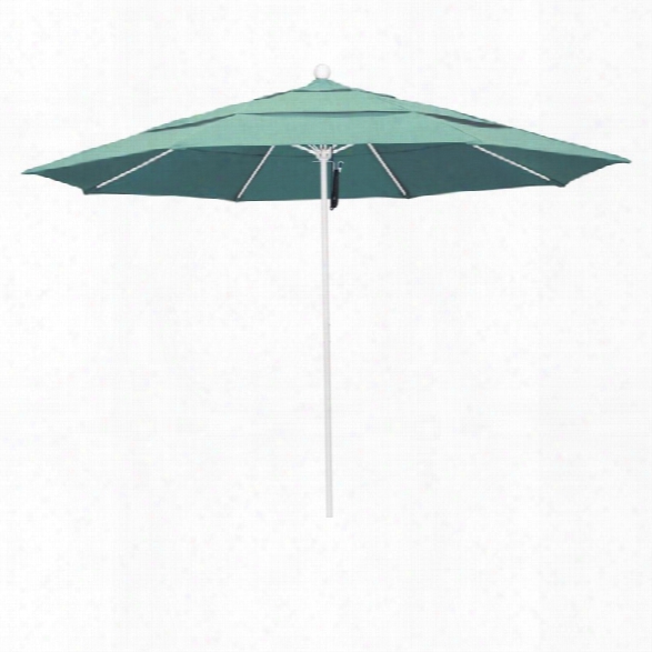 California Umbrella Venture 11' White Market Umbrella In Mist