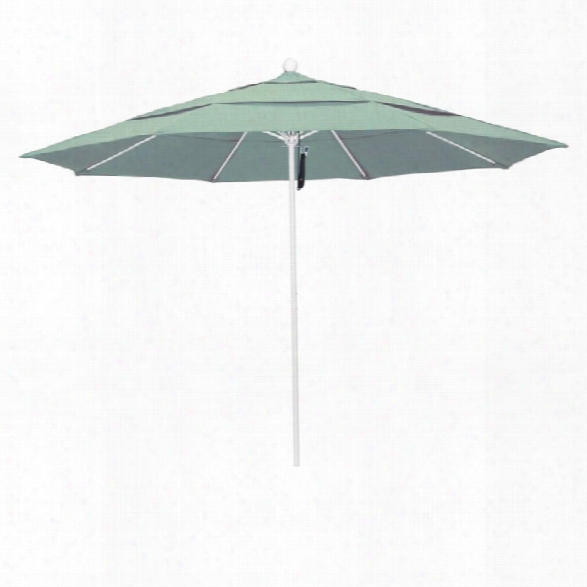 California Umbrella Venture 11' White Market Umbrella In Spa