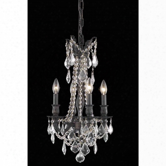 Elegant Lighting Rosalia 13 4 Light Elegant Crystal Chandelier