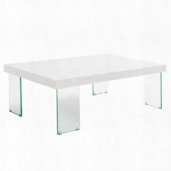 Eurostyle Cabrio Coffee Table In Clear And White