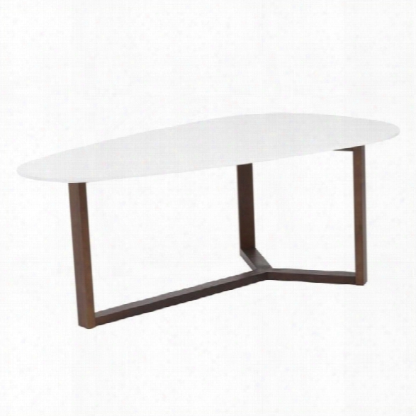 Eurostyle Morty Coffee Table In White And Dark Walnut