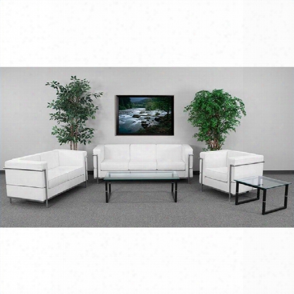 Flash Furniture Hercules Regal Series Reception Set In White