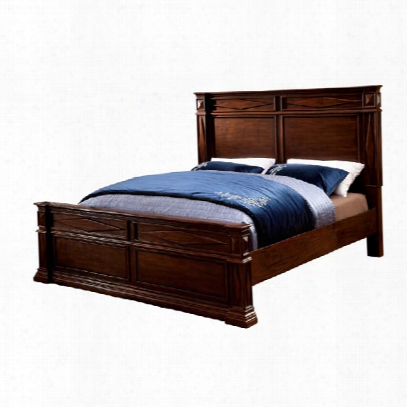 Furniture Of America Bundy King Platform Panel Bed In Cherry