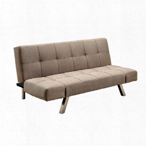 Furniture Of America Camron Fabric Sleeper Sofa Bed In Light Brown