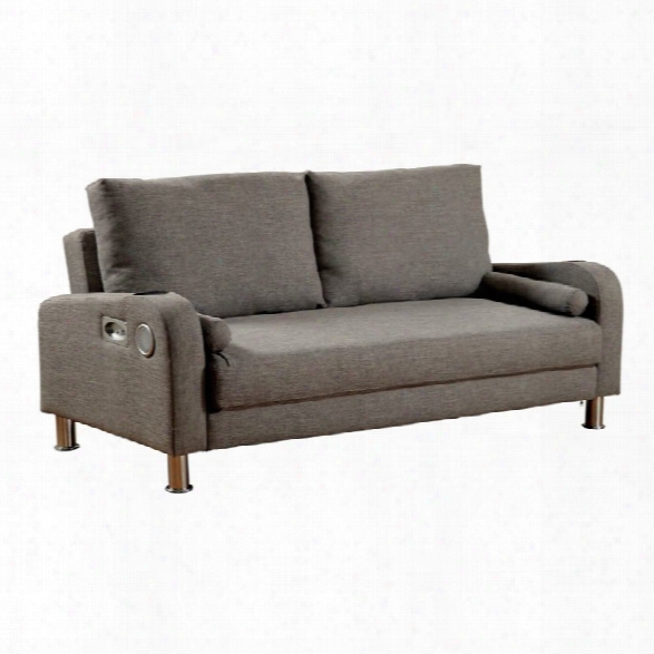 Furniture Of America Chrissy Fabric Sleeper Sofa Bed In Gray