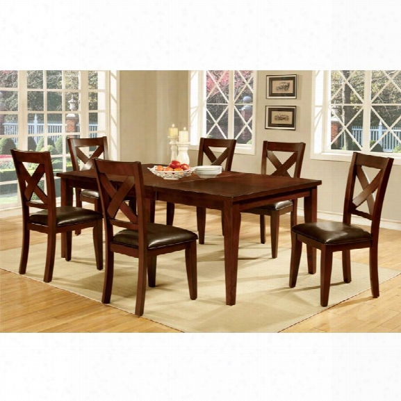 Furniture Of America Fleur Extendable Dining Table In Natural Wood