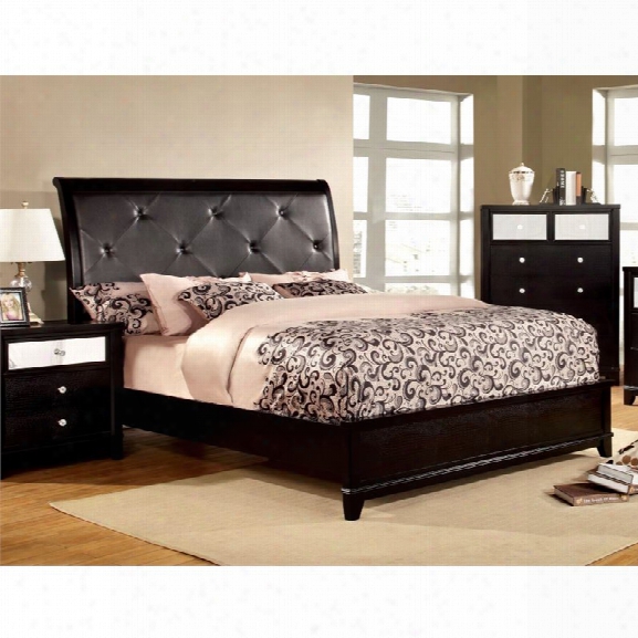 Furniture Of America Lillianne California King Tufted Bed In Black