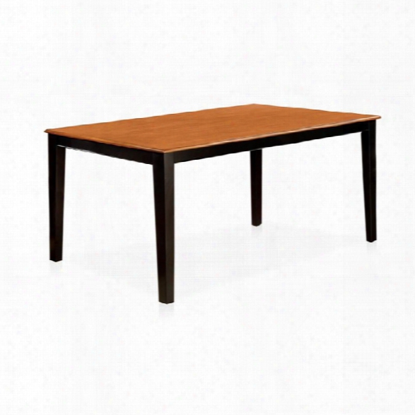 Furniture Of America Maxey Extendable Dining Table In Black And Cherry