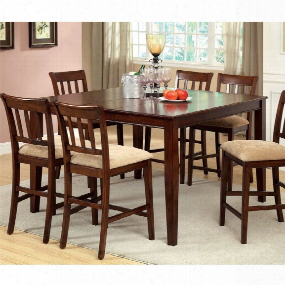 Furniture Of America Murphiree Extendable Counter Height Dining Table