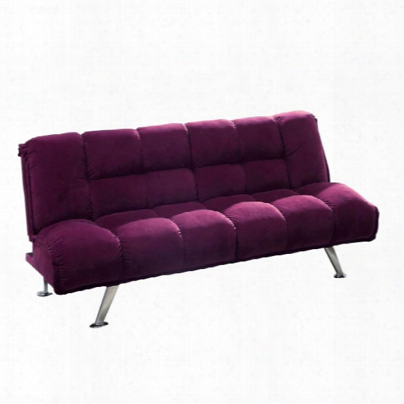 Furniture Of America Napa Tufted Sleeper Sofa Bed In Purple