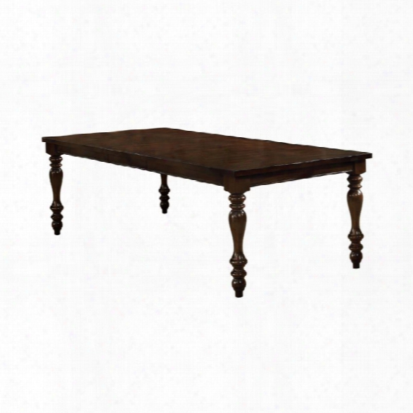 Furniture Of America Neveah Extendable Dining Table In Antique Cherry