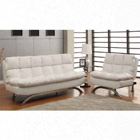 Furniture Of America Ranikin 2 Piece Leatherette Futon Sofa Set