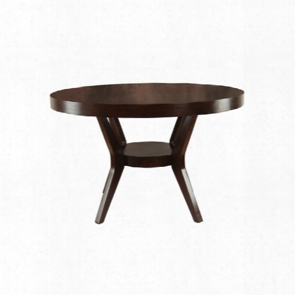 Furniture Of America Supnet Round Dining Table In Espresso