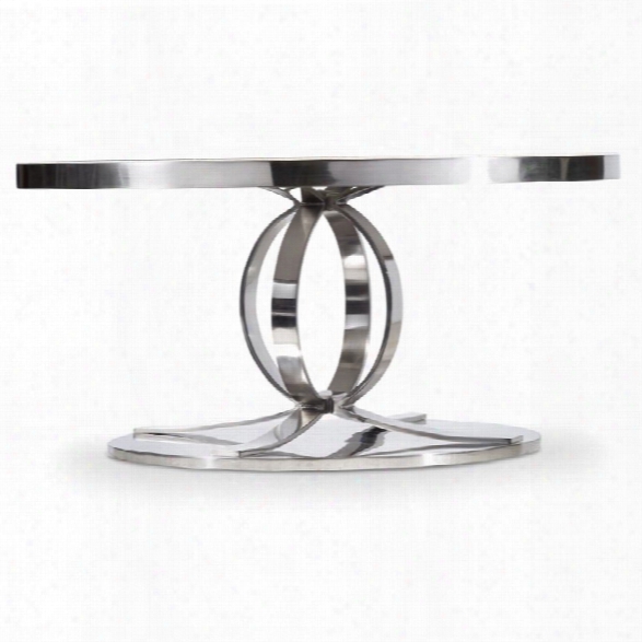 Hooker East Village Round Coffee Table In Silver