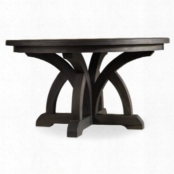 Hooker Furniture Corsica Round Extendable Dining Table In Dark Wood