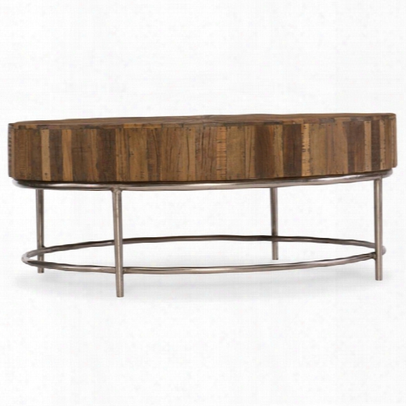 Hooker Furniture L'usine 44 Round Coffee Table In Medium Wood