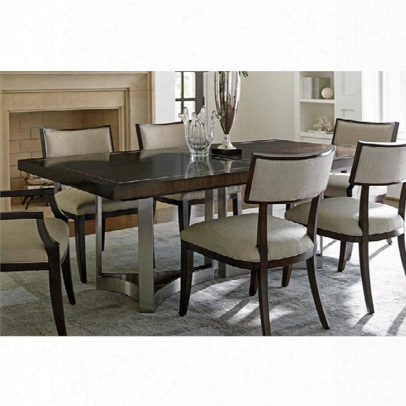 Lexington Macarthur Park Extendable Dining Table In Steel And Brown