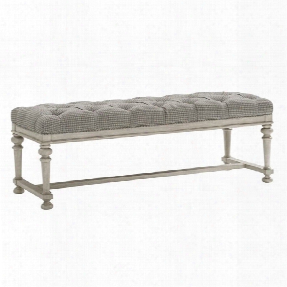 Lexington Oyster Bay Bellport Tufted Fabric Bench In Milllstone