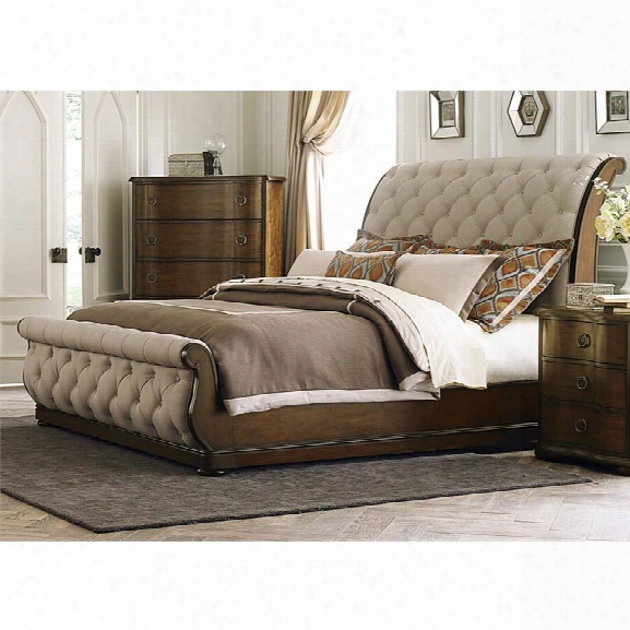 Liberty Furniture Cotswold Upholstered King Sleigh Bed In Cinnamon