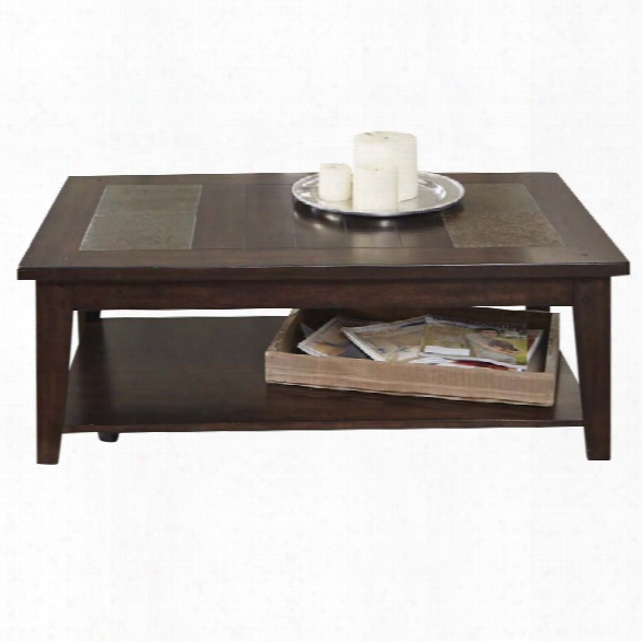 Liberty Furniture Hearthstone Coffee Table In Dark Rustic Oak