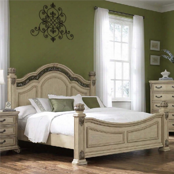 Liberty Furniture Messina Estates Ii Queen Poster Bed In Antique Ivory