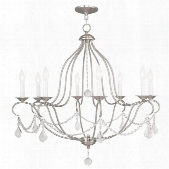 Livex Chesterfield Chandelier In Brushed Nickel