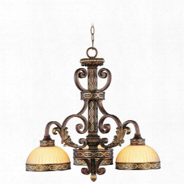 Livex Seville Chandelier In Palacial Bronze With Gilded Accents